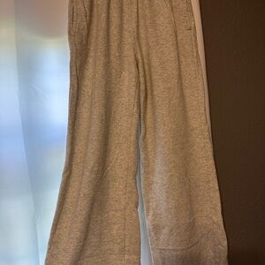 Hollister Wide Leg Sweatpants Heather Gray